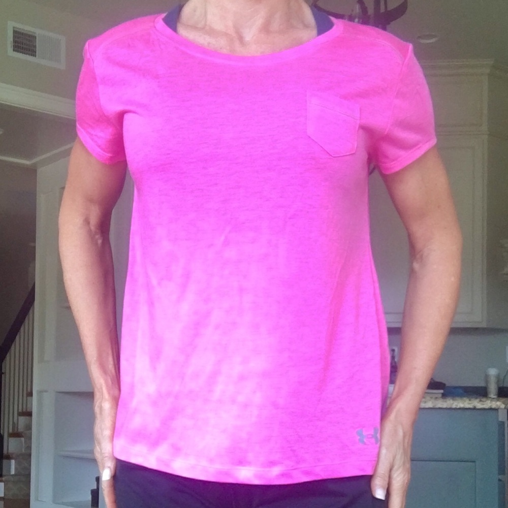 Pink Under Armour T-shirt- like new!